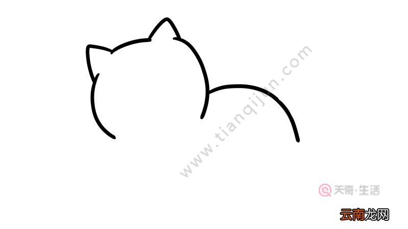小猫简笔画简单图片
