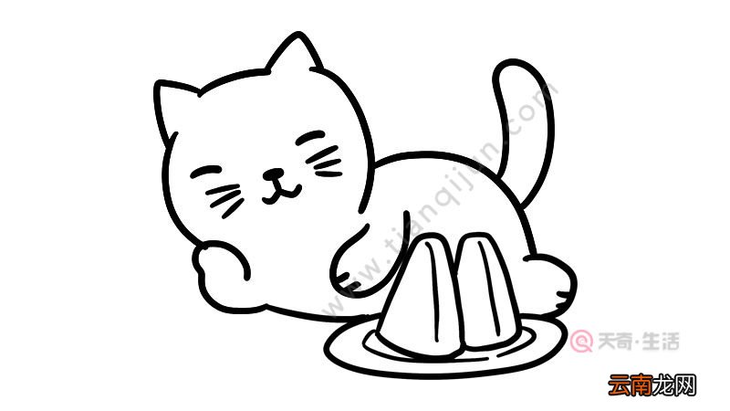 小猫简笔画简单图片