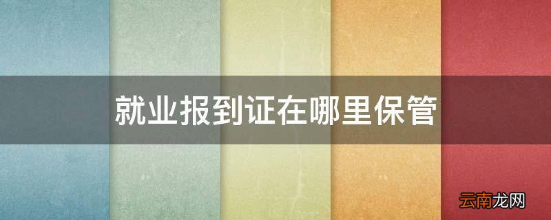就业报到证在哪里保管