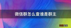 微信群怎么查谁是群主