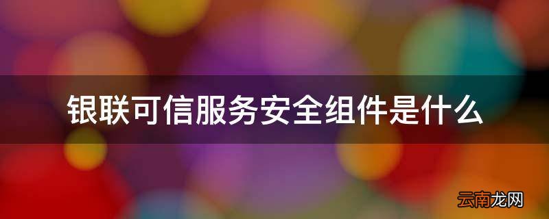银联可信服务安全组件是什么