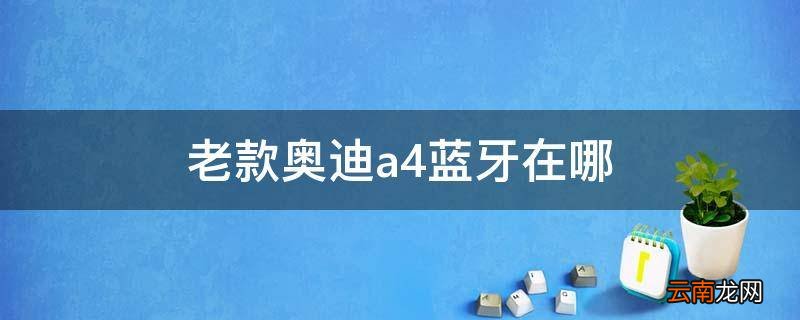 老款奥迪a4蓝牙在哪