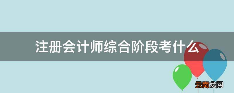 注册会计师综合阶段考什么