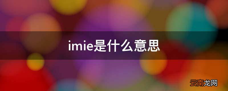 imie是什么意思