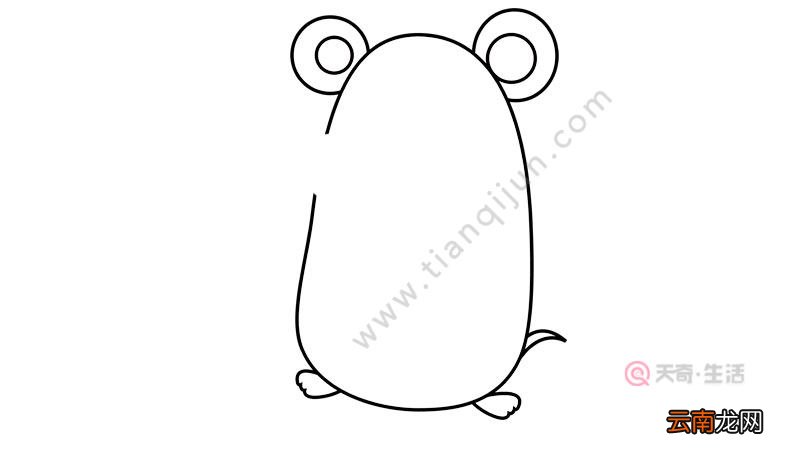 一笔画老鼠简笔画