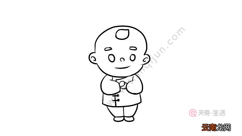 拜年小人简笔画教程