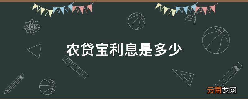 农贷宝利息是多少