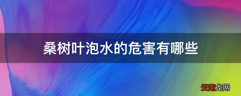 桑树叶泡水的危害有哪些