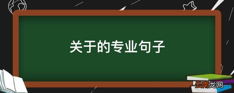 关于的专业句子