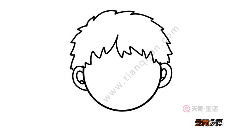 男孩卡通头像简笔画