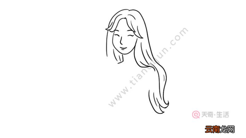 美女简笔画教程