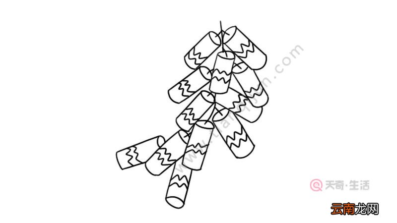新年鞭炮简笔画