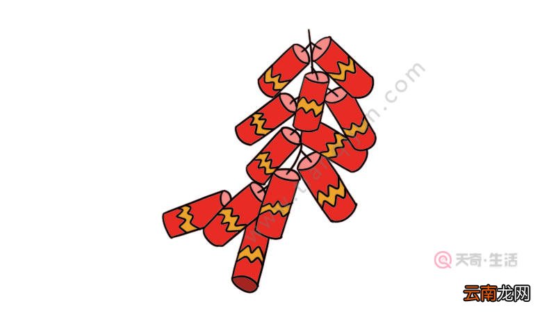 新年鞭炮简笔画