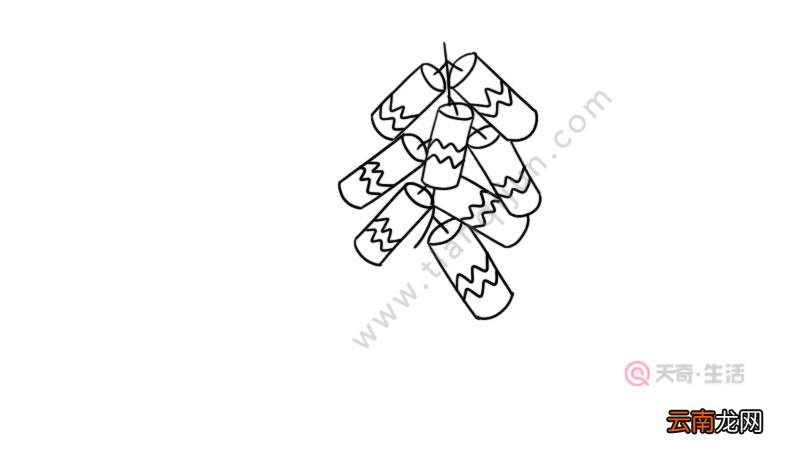 新年鞭炮简笔画