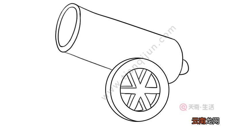 大炮车简笔画
