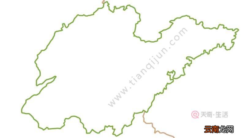山东地图简笔画