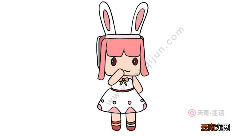 迷你世界兔美美简笔画