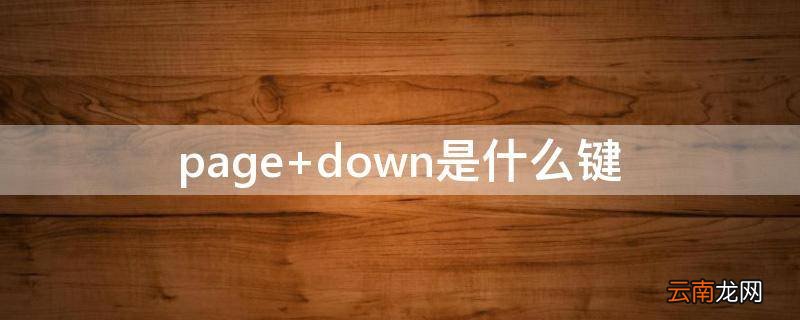 page down是什么键
