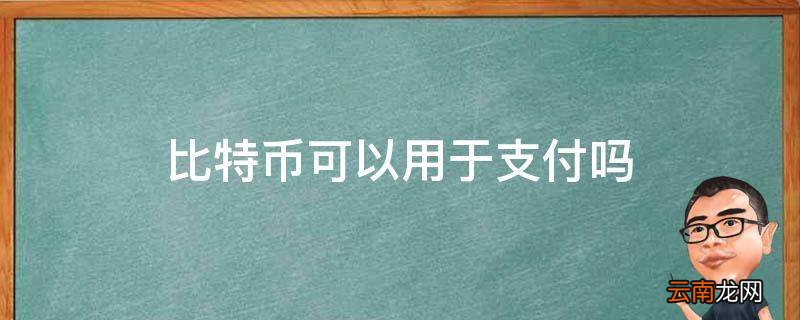 比特币可以用于支付吗