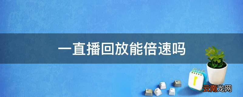 一直播回放能倍速吗
