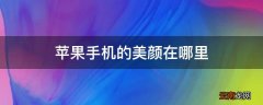 苹果手机的美颜在哪里