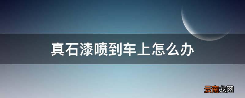真石漆喷到车上怎么办