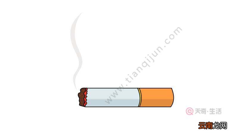 未熄灭的烟头简笔画