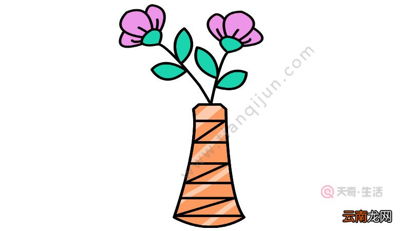 花瓶花纹图案简笔画