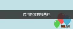 应用性文有哪两种