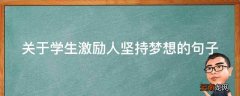 关于学生激励人坚持梦想的句子