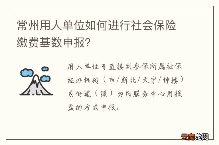 常州用人单位如何进行社会保险缴费基数申报？