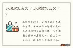 冰墩墩怎么火了 冰墩墩怎么火了?