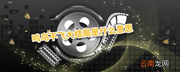 鸣鸟不飞大结局是什么意思 鸣鸟不飞的结局是什么意思